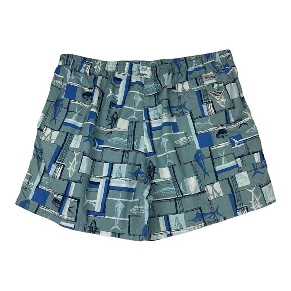 Columbia PFG Shorts Mens XXL Gray Multi Omni‎ Shade Fishing Swim Outdoors Marine - Picture 2 of 8